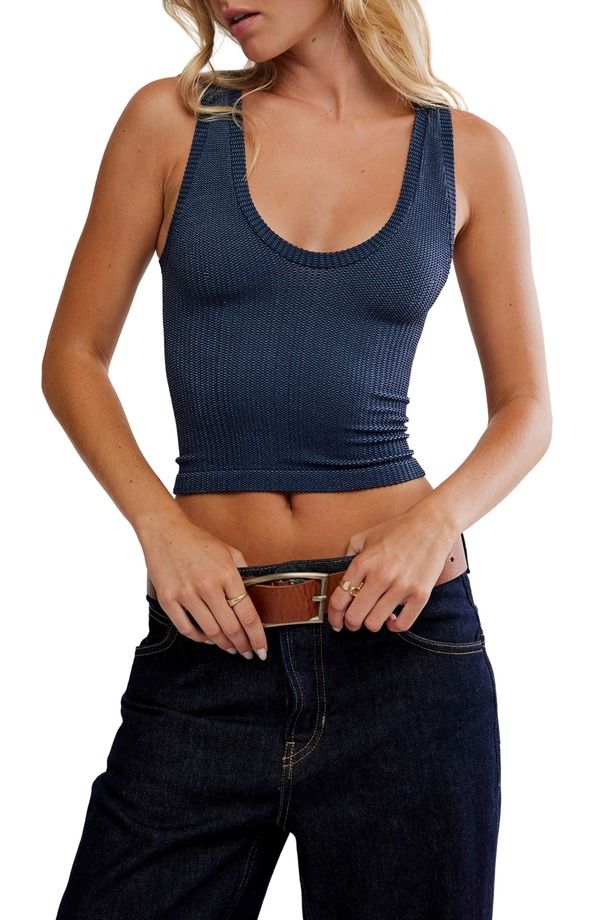 フリーピープル レディース トップス タンクトップ Free People Clean Slate Crop Tank PEACOAT スレート 10,935円