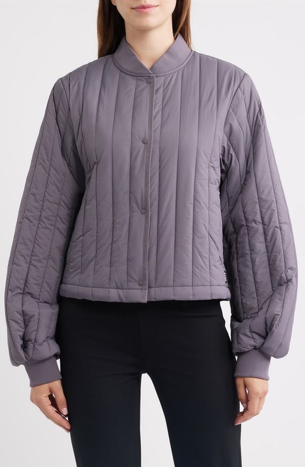 レインズ レディース アウター ジャケット・ブルゾン キルティング Rains Banja Quilted Liner Bomber Jacket VIOLET STEEL バイオレット