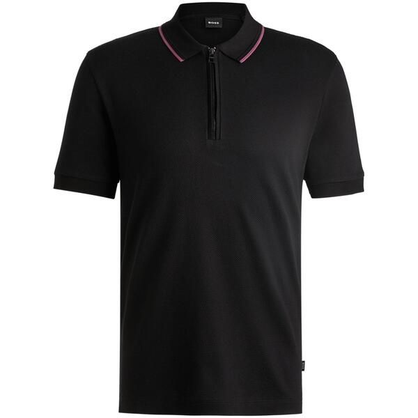 ボス メンズ トップス ポロシャツ Boss Mens HParas 59 Short Sleeve Polo Shirt Black 002 ブラック 19,511円
