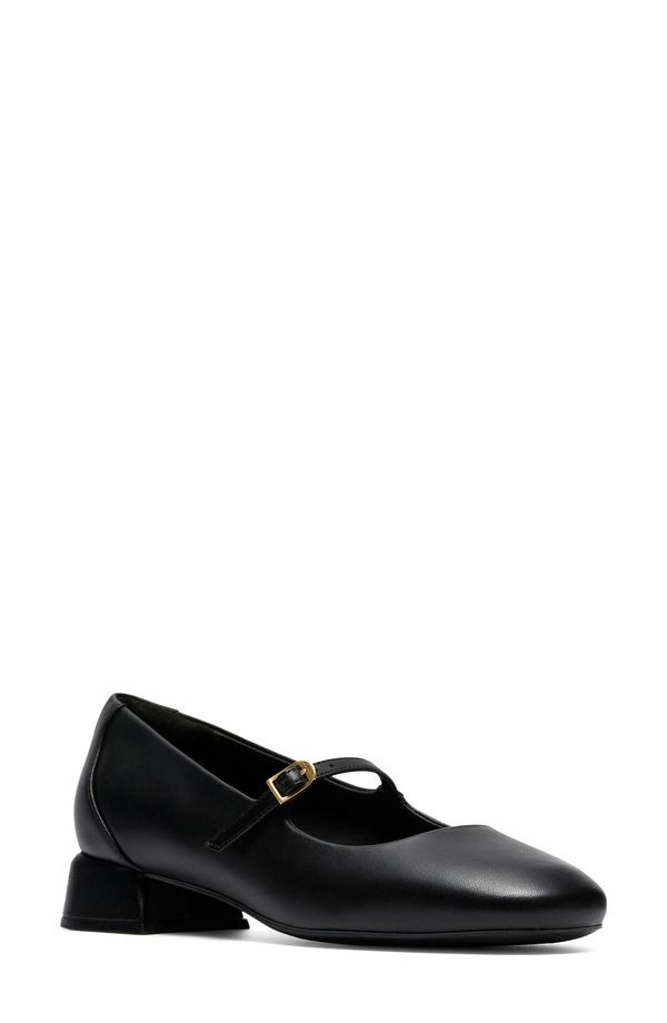 クラークス レディース シューズ ヒール Clarks Daiss Bar Mary Jane Pump BLACK LEATHER ブラック