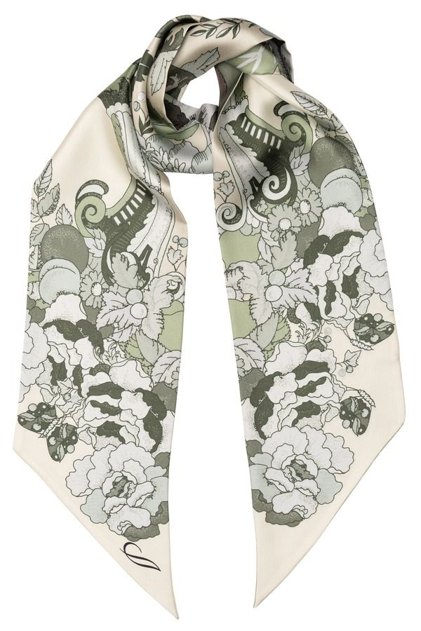 エリザベッタ レディース アクセサリー マフラー・ストール・スカーフ シルク Elizabetta Raffaella Skinny Silk Scarfor Women Sage Green グリー 26,128円