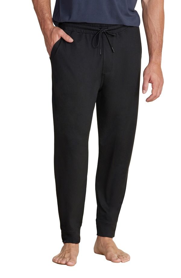 ベアフットドリームス メンズ ボトムス カジュアルパンツ ニット ジョガーパンツ Barefoot Dreams Butterchic Knit Heavy Joggers BLACK ブラック