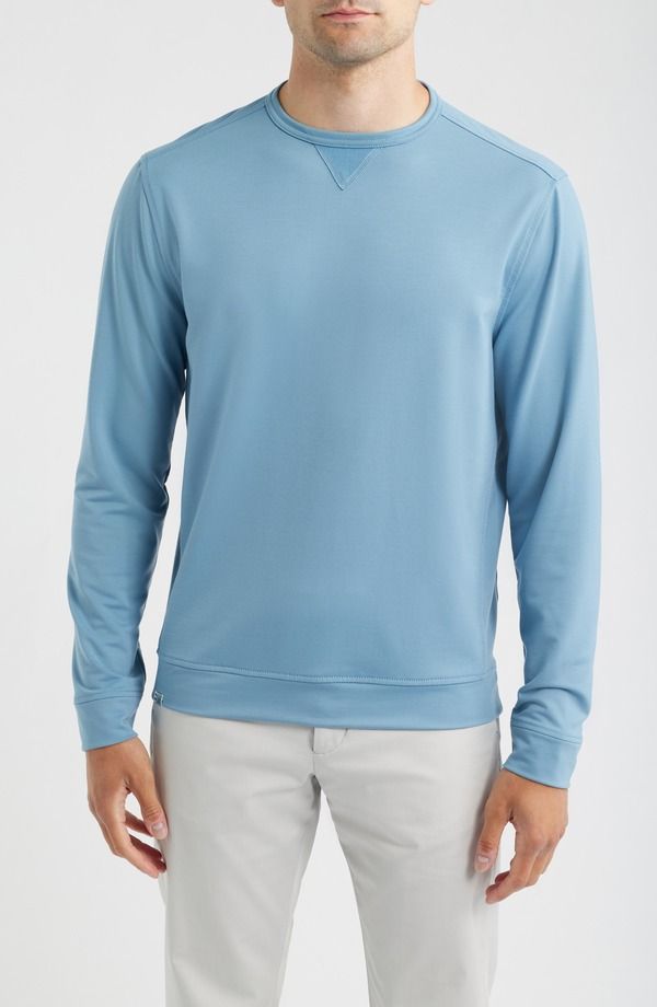 ジョニー オー メンズ アウター パーカー・スウェット クルーネック シャツ johnnieO Willard Crewneck Sweatshirt CARBON FIBER