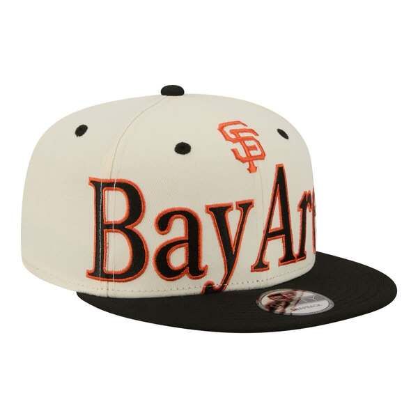 ニューエラ メンズ アクセサリー 帽子 Mens New Era Cream San Francisco Giants Oversized Slogan 9FIFTY Snapback Hat Cre