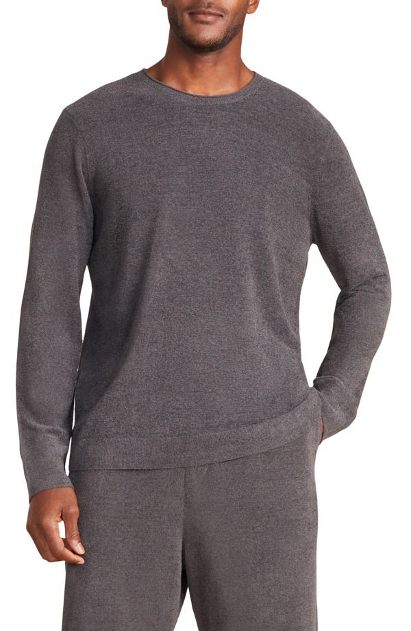 ベアフットドリームス メンズ アウター パーカー・スウェット クルーネック Barefoot Dreams CozyChic Ultra Lite Crewneck Lounge Top CARBON