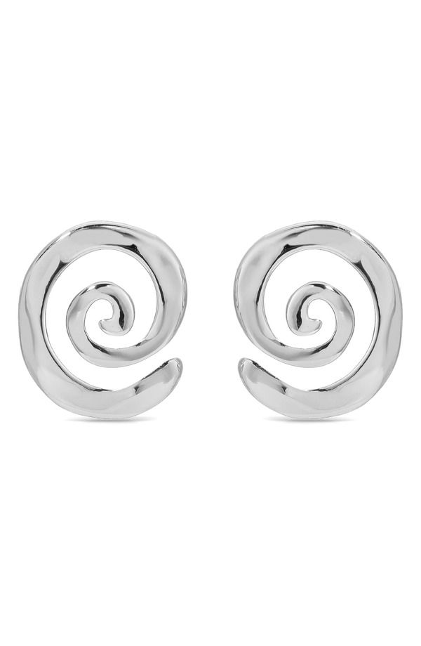 エティカ レディース アクセサリー ピアス・イヤリング Ettikaura Swirl Stud Earring sILVER シルバー