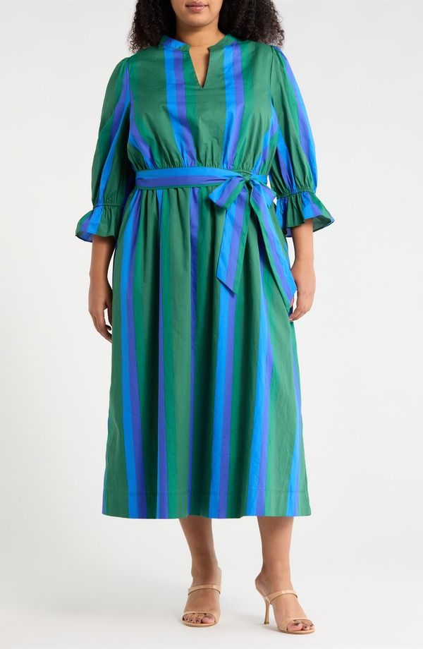 シュガーリップス レディース トップス ワンピース プラスサイズ シャツ SUGARLIPS Dolary Stripe Sena Shirtdress Plus EMERALDBLUES エメラルド 28,712円