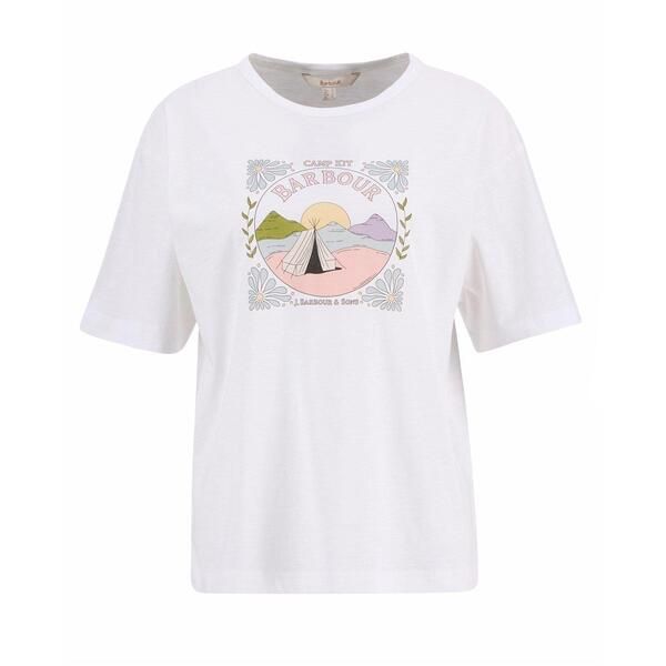 バブアー レディース トップス Tシャツ Barbour Womens TShirt White ホワイト 10,935円