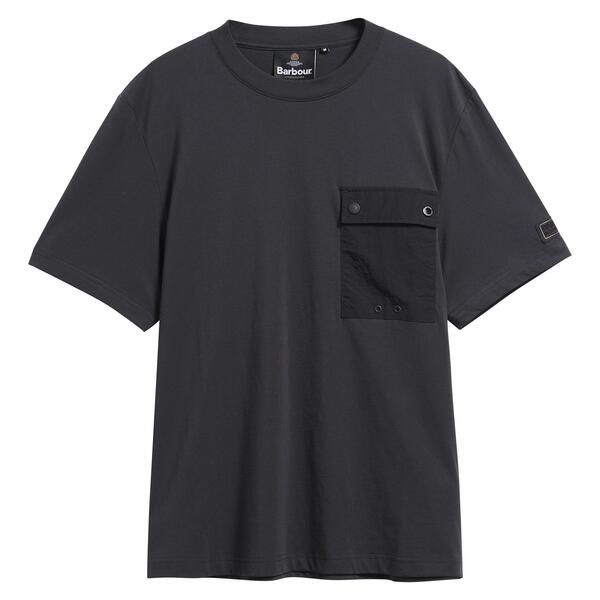 バブアー メンズ トップス Tシャツ Barbour International BInt Inline TShirt Sn64 Black BK11 ブラック