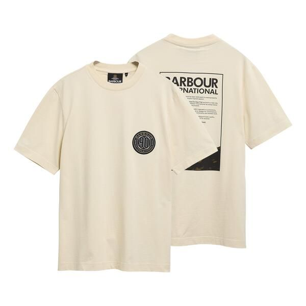 バブアー メンズ トップス Tシャツ Barbour International BInt 90th Ann T Sn64 Chalk ST13 チョーク