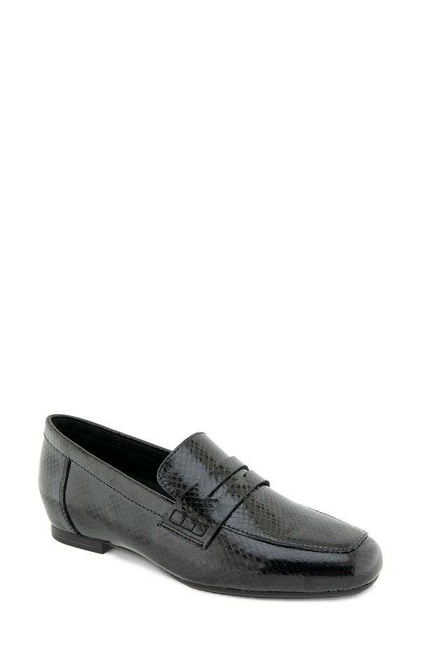ムンロー レディース シューズ オックスフォード ローファー Munro Emily Penny Loafer Women BLACK LEATHER SNAKE ブラック 28,712円