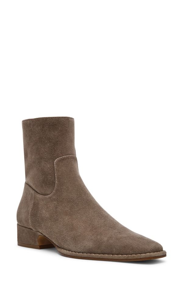 スティーブ マデン レディース シューズ ブーツ・レインブーツ ヒール Steve Madden Define Block Heel Bootie Women GREY SUEDE グレー