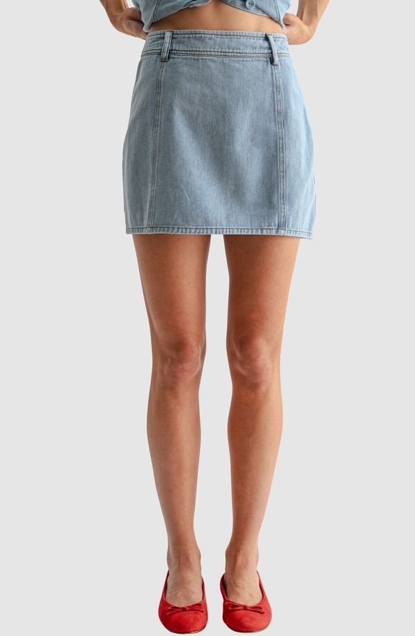 オールインフボール レディース ボトムスカート ミニ All in Favor Miniskirt DENIM デニム 10,991円