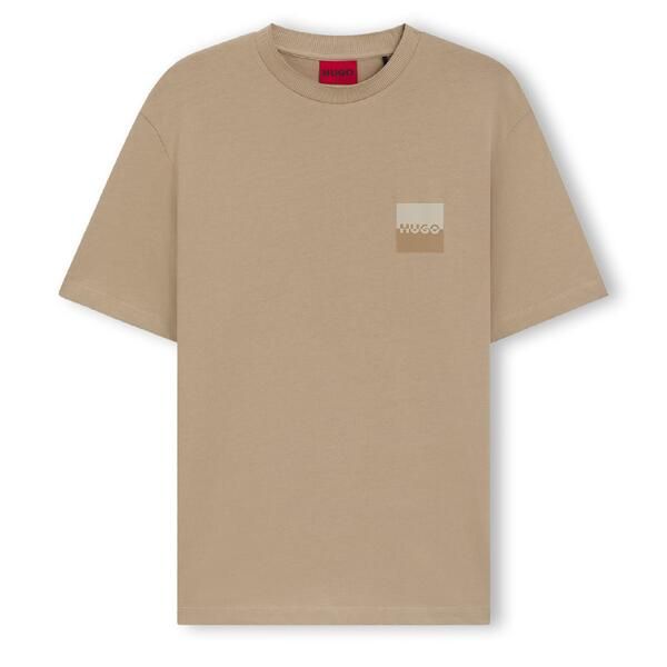 フューゴ メンズ トップス Tシャツ ロゴ Hugo Dusplito Split Logo TShirt Beige ベージュ 12,586円