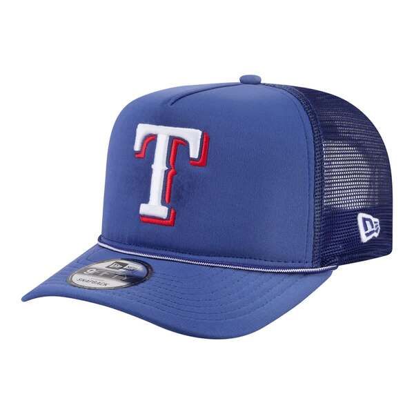 ニューエラ メンズ アクセサリー 帽子 Mens New Era Royal Texas Rangers Worn AFrame 9FIFTY Trucker Snapback Hat Royal