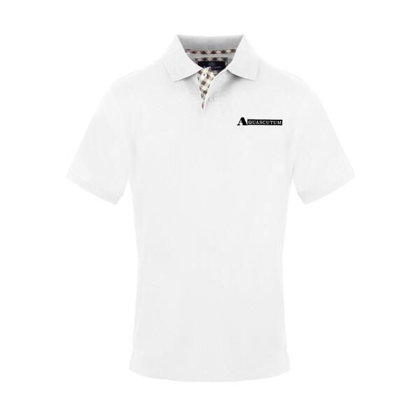 アクアスキュータム メンズ トップス ポロシャツ Aquascutumens Polo Short Sleeve Polo Shirt White ホワイトポロシャツ