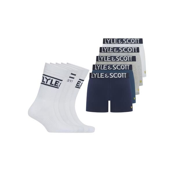 ライルアンドスコット メンズ アンダーウェア 靴下 ツイード Lyle and Scott Mens Tweed Sock Gift Sets Blue Multi ブルー