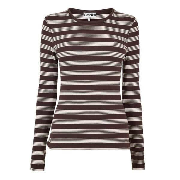 ガニー レディース トップス Tシャツ Ganni Womens Long Sleeve TShirt Mole