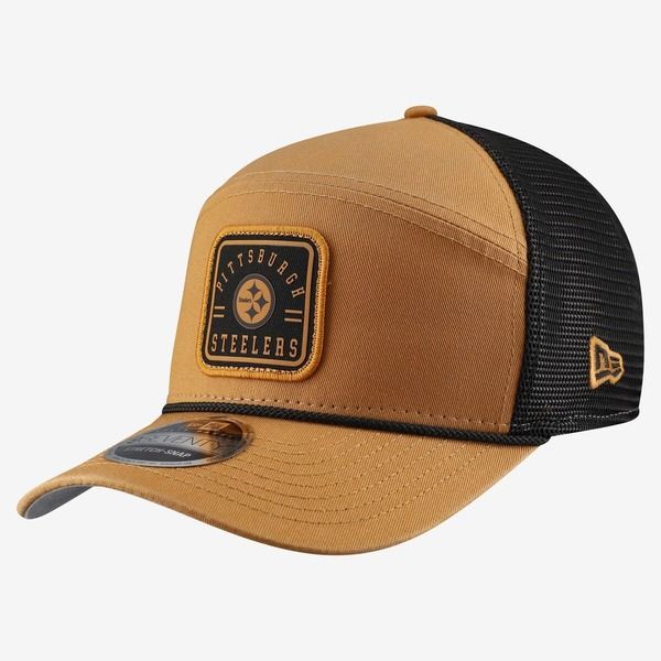 ニューエラ メンズ アクセサリー 帽子 Tシャツ Mens New Era BrownBlack Pittsburgh Steelers Team Patch Split Panel 9SEVENTY