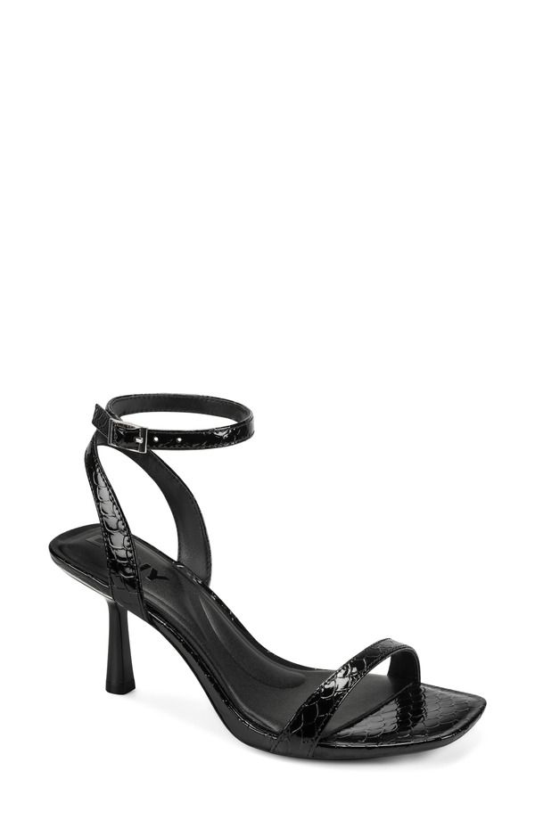 ダナ キャラン ニューヨーク レディース シューズ ヒール サンダル アンクル DKNY Noland Ankle Strap Sandal Women BLACK ブラック