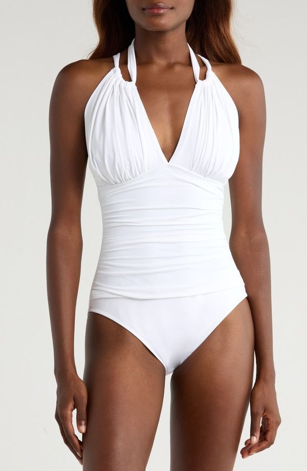 ラブランカ レディース トップス ワンピース ハイネック La Blanca Island Goddess Convertible High Neck OnePiece Swimsuit WHITE