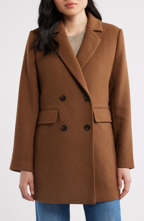 ベルナルド レディース アウター コート Bernardo Plaidouble Breasted Coat DARK CAMEL キャメル 27,170円