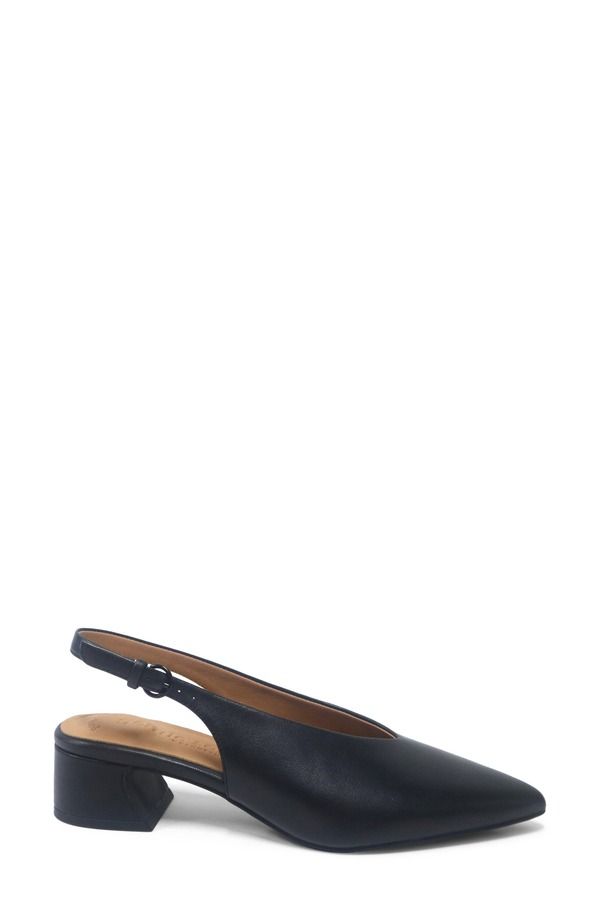 ジェントルソウルズ レディース シューズ ヒール Gentle Souls Ginette Slingback Pump BLACK LEATHER ブラック