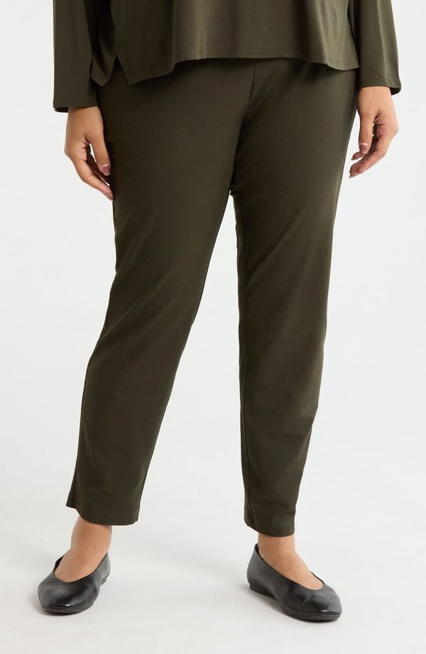 エイリーンフィッシャー レディース ボトムス レギンス プラスサイズ パンツ アンクル ニット Eileen Fisher Slim Knit Ankle Pants Plus WOODLAND 27,170円