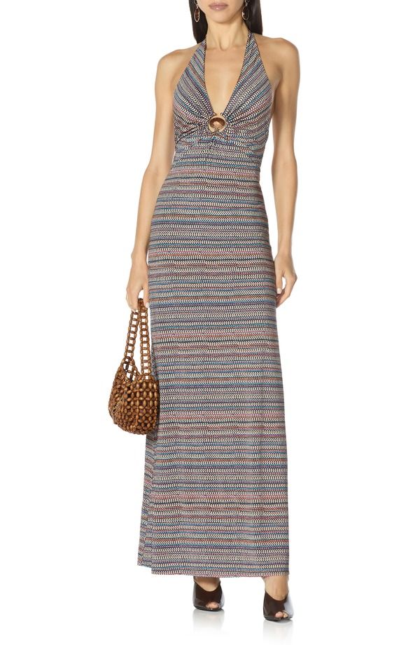 エーエフアールエム レディース トップス ワンピース マキシ AFRM Huston Maxi Dress CHEVRON STRIPE ストライプ