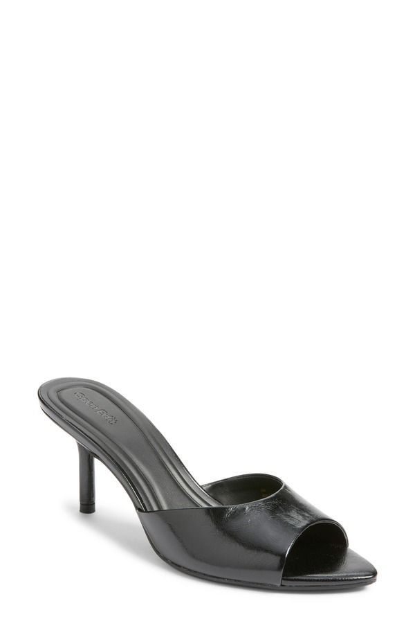 オープンエディット レディース シューズ パンプス サンダル ヒール Open Edit Micaheeled Sandal Women BLACK CRINKLE ブラック