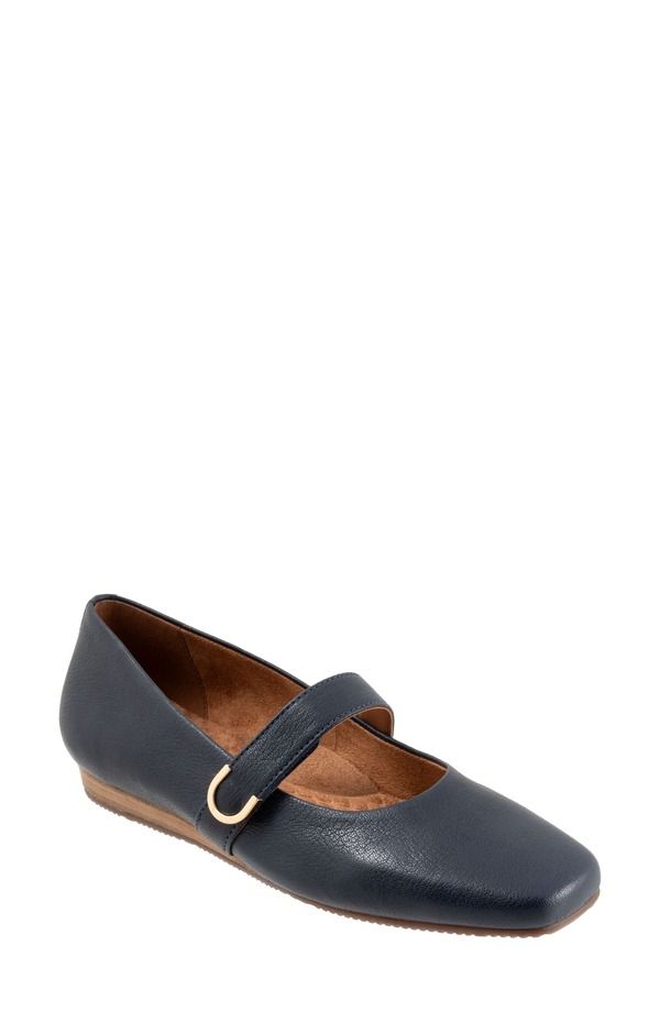ソフトウォーク レディース シューズ パンプス SoftWalk Valdivia Mary Jane Flat Women NAVY ネイビー