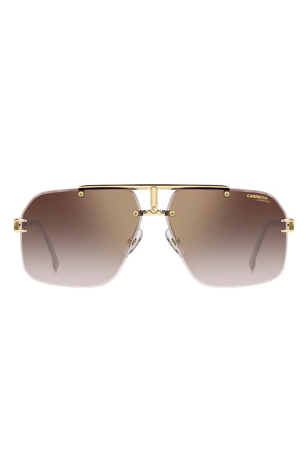 カレラ メンズ アクセサリー サングラス・アイウェア Carrera Eyewear Carrera 63mm Oversize Gradient Square Sunglasses GOLD IVO