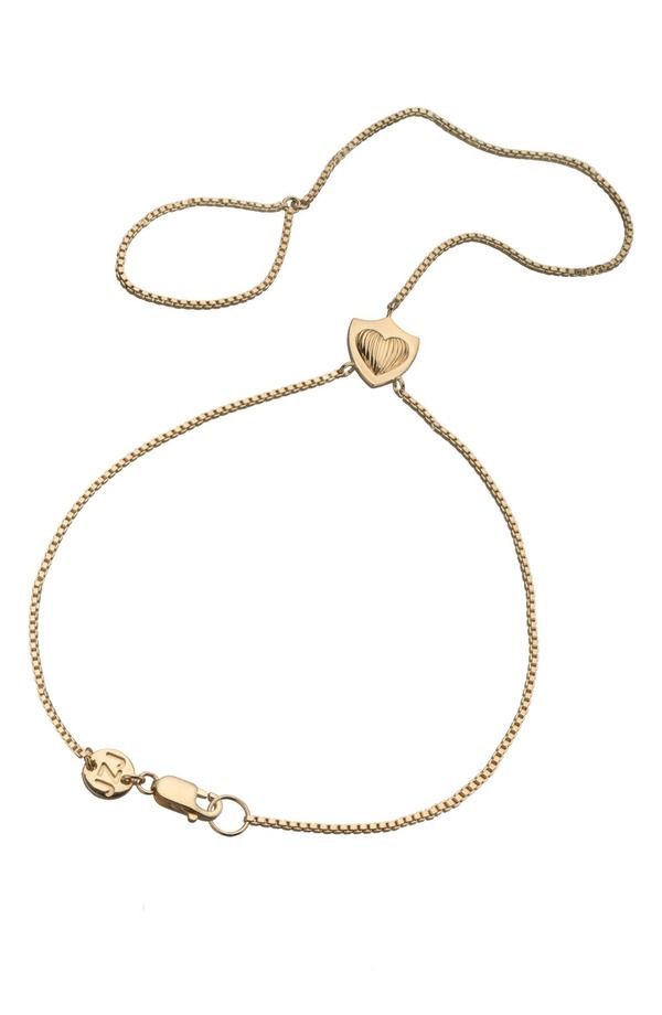 ジェニファーズーナー レディース アクセサリー ブレスレット・バングル・アンクレット Jennifer Zeuner Chara Heart Charm Hand Chain Bracelet YEL