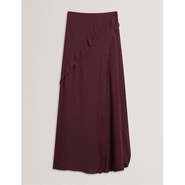 テッドベーカー レディース ボトムスカート マキシ Ted Baker Womens Frill Maxi Skirt Oxblood オックスブラッド 25,060円