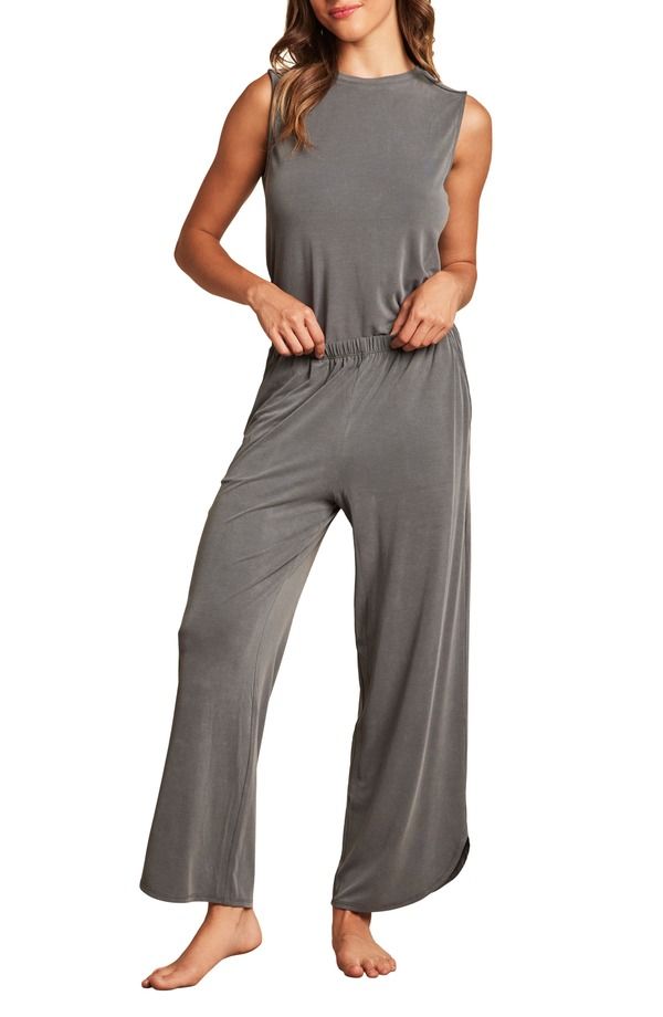 ベアフットドリームス レディース アンダーウェア ナイトウェア ワイドレッグ ジャージー Barefoot Dreams Malibu Collection Sand Washed Jersey Wi