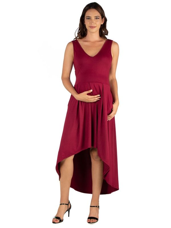 24 セブンコンフォート レディース トップス ワンピース ノースリーブ マタニティ 24seven Comfort Apparel Maternity Sleeveless Fit and Flar