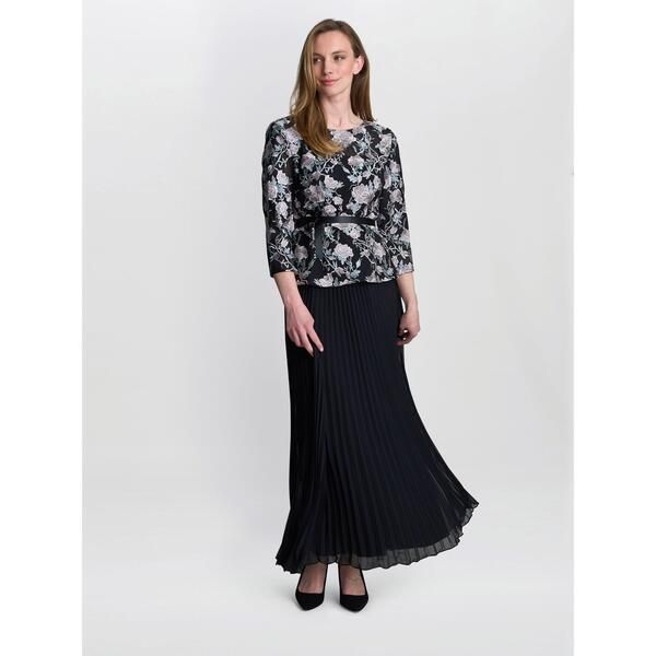 ジーナバッコーニ レディース ボトムスカート A ライン プリーツ Gina Bacconi Womens Annie Long Pleated A Line Skirt Black ブラック