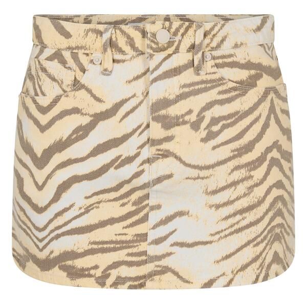 グッドアメリカン レディース ボトムスカート デニム Good American Womens Denim Skirt brown tiger ブラウン