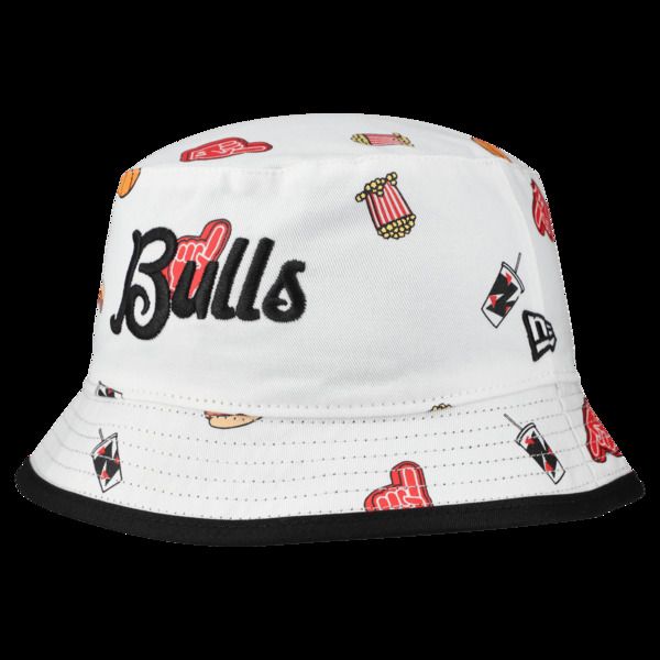 ニューエラ メンズ アクセサリー 帽子 Mens New Era White Chicago Bulls Team Cheereversible Bucket Hat White ホワイト