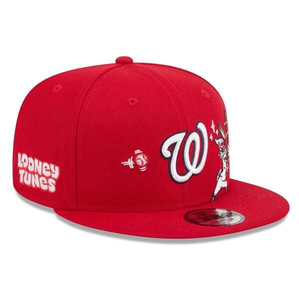 ニューエラ メンズ アクセサリー 帽子 Mens New Era Red Washingtonationals Looney Tunes Bugs Bunny 9FIFTY Snapback Hat