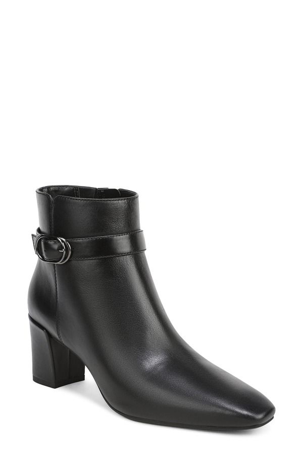 バイオニック レディース シューズ ブーツ・レインブーツ ヒール Vionic Saskia Block Heel Bootie Women BLACK LEATHER ブラック 29,120円