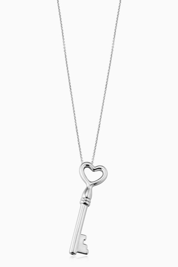オラディナ レディース アクセサリー ネックレス・チョーカー レース Oradina Key To My Heart Pendant Necklace in Sterling Silver シルバー