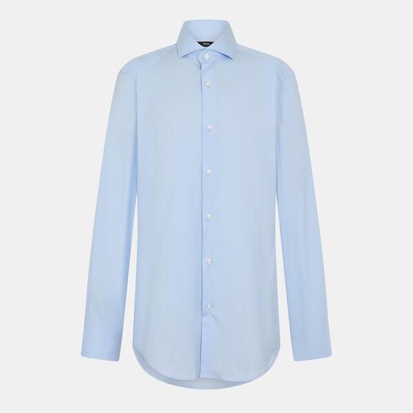 ボス メンズ トップス シャツ スリムフィット コットン Boss Menslim Cotton Shirt Slim Fit Pastel Blue ブルー