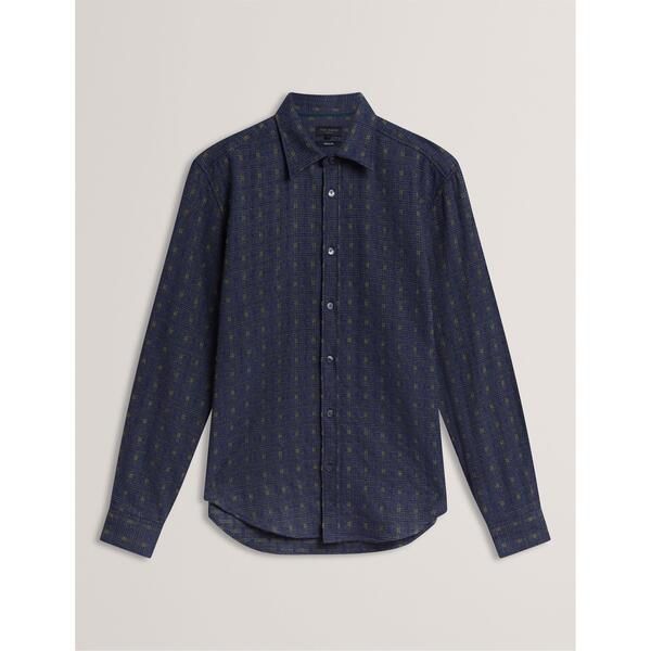 テッドベーカー メンズ トップス シャツ Ted Baker Mens Long Sleeve ShirtealBlue ブルー