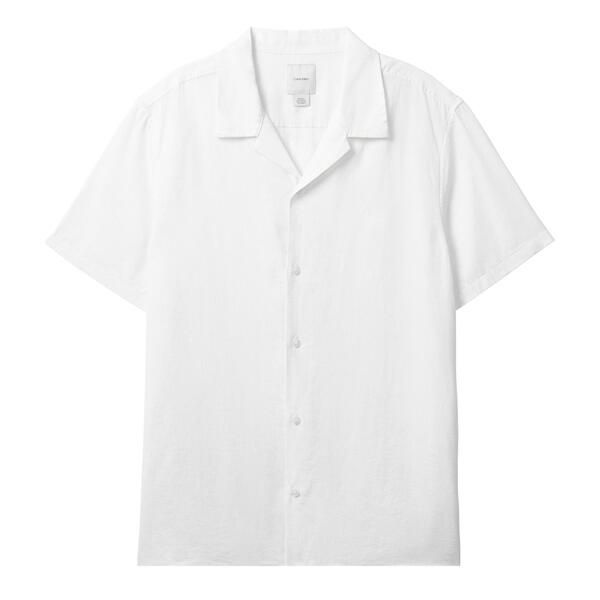 カルバンクライン メンズ トップス シャツ Calvin Klein Menshort Sleeve Plain Shirt Brilliant White ホワイト