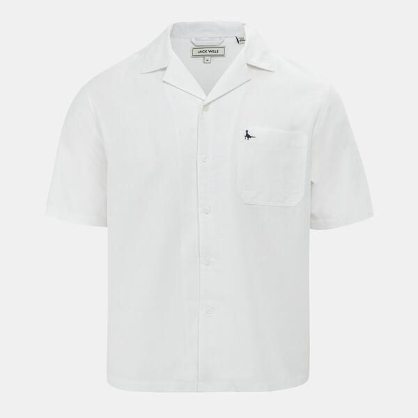 ジャック ウィルス メンズ トップス シャツ Jack Wills Mens Patterned Short Sleeve Shirt White ホワイト