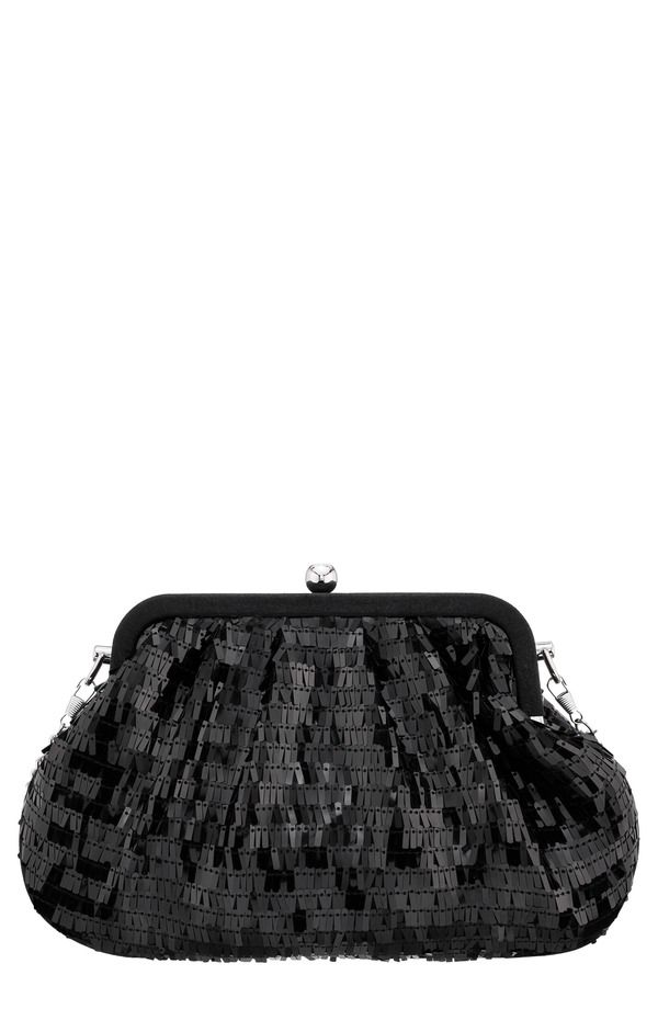 ニナ レディース バッグ スパンコール Nina June Sequin Frame Clutch BLACK ブラック