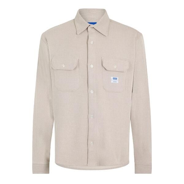フューゴ メンズ トップス シャツ オックスフォード Hugo Mens Ekynone Long Sleeve Oxford Shirt Open White ホワイト