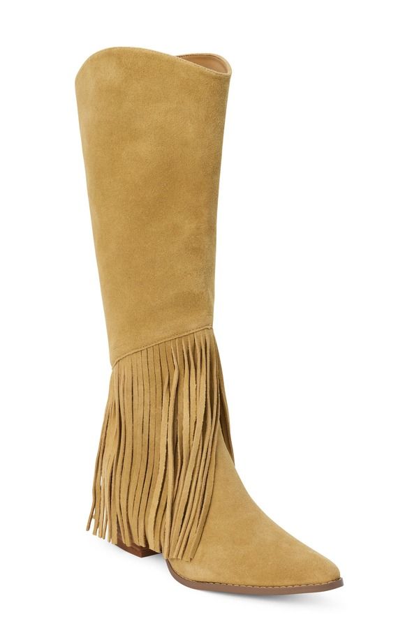 マチス レディース シューズ ブーツ・レインブーツ フリンジ Matisse Tatum Fringe Pointed Toe Knee High Boot Women NATURAL 29,770円
