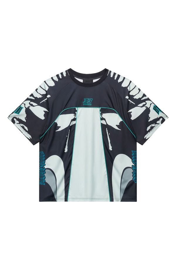 アールティーエー メンズ トップス Tシャツ グラフィック RtA Soren Bike Graphic TShirt BLACK LIGHTEAL RACING ブラック
